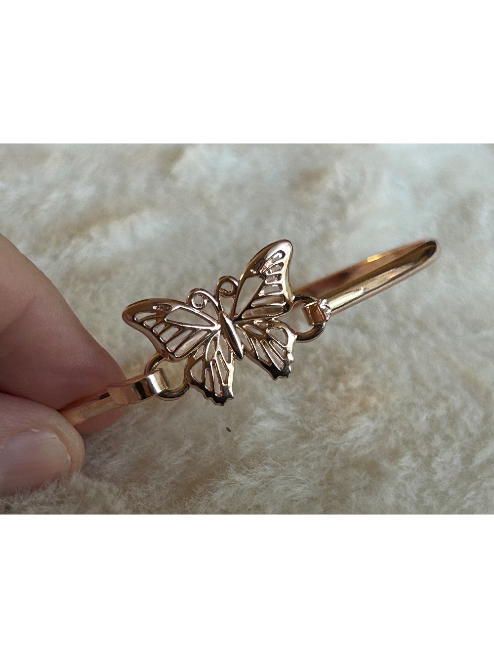 Rose Gold Color Butterfly Bangle Bracelet Costume